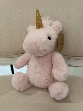 NWT LuxePals Plush Pink Unicorn with Gold Horn